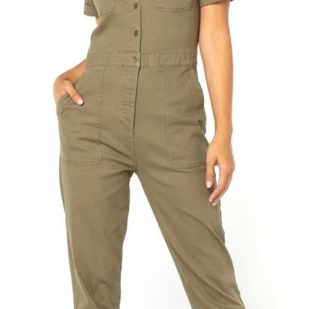 Celebrity Pink Khaki Jumpsuit